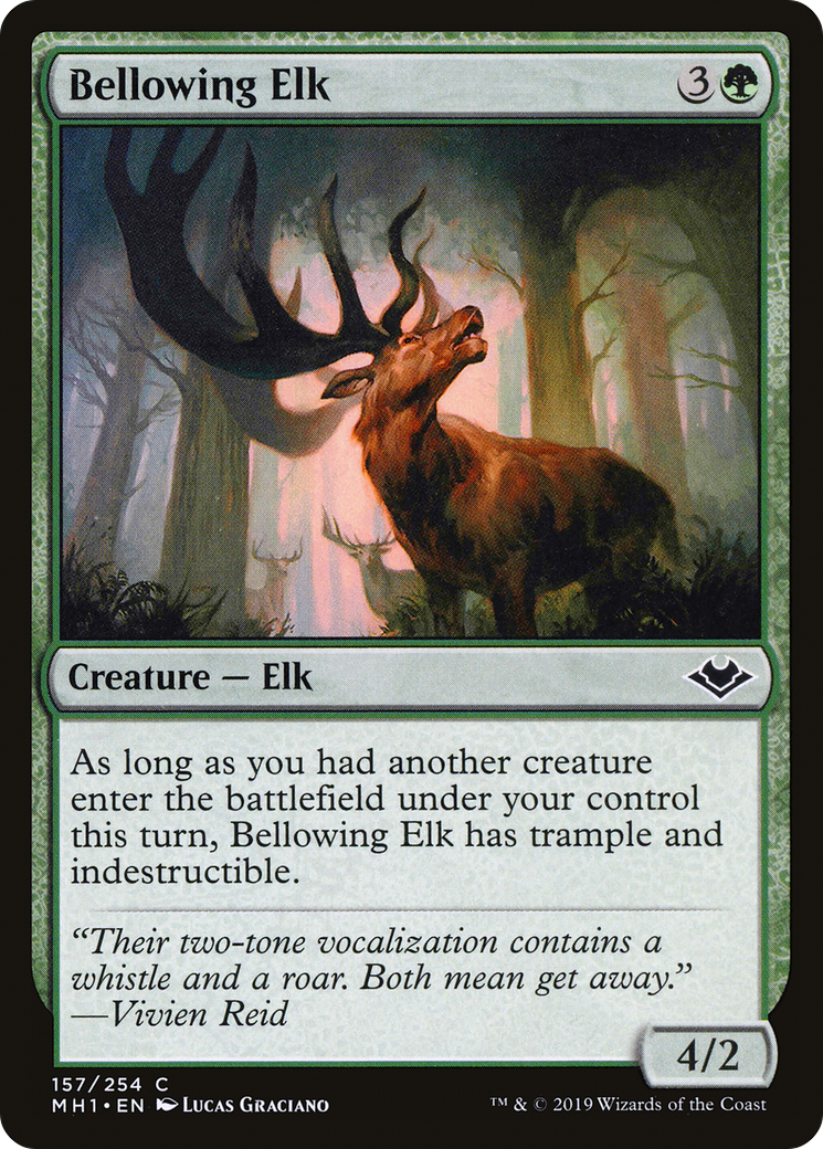 Bellowing Elk (MH1-157) - Modern Horizons Foil