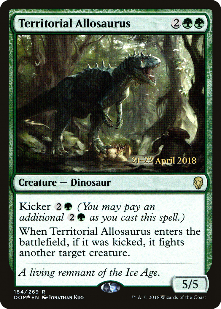 Territorial Allosaurus (PRE-184S) - Dominaria Promos (Prerelease) Foil