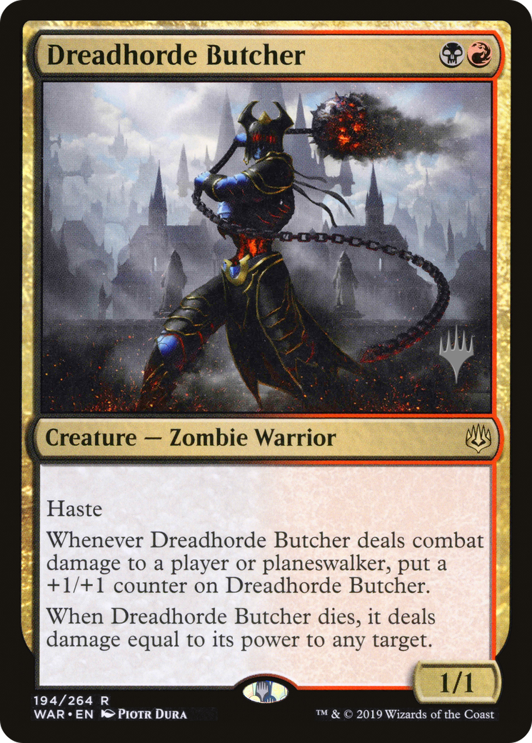 Dreadhorde Butcher (PPELD-194P) - War of the Spark Promos (Promo Pack) Foil