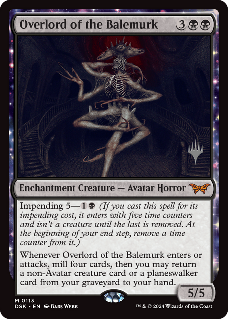 Overlord of the Balemurk (PPDSK-113) - Duskmourn: House of Horror Promos Foil (Promo Pack)