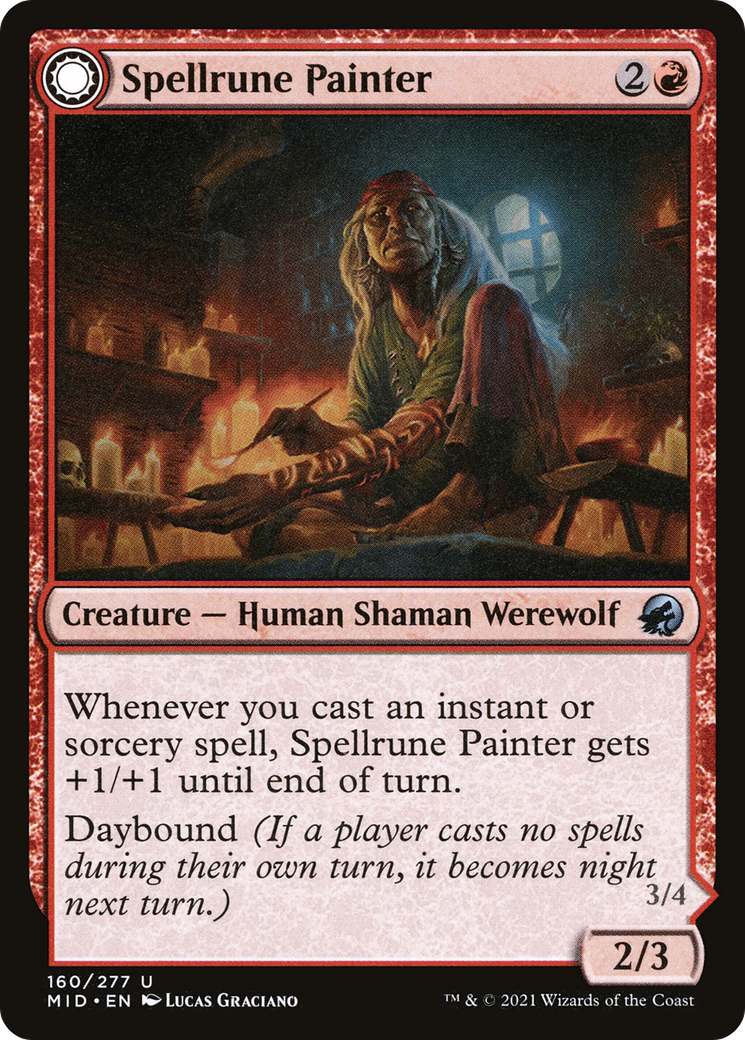 Spellrune Painter // Spellrune Howler (MID-160) - Innistrad: Midnight Hunt: (Double Faced Transform)