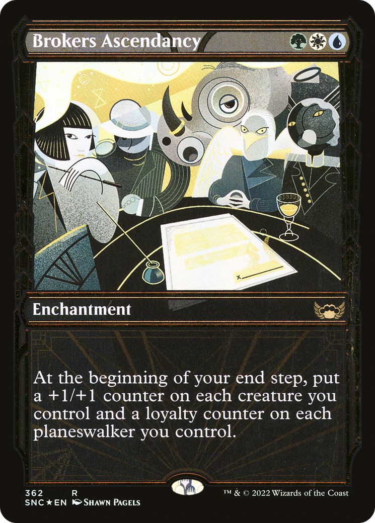 Brokers Ascendancy (Gilded Foil)(SNC-362) - Streets of New Capenna: (Showcase) Foil