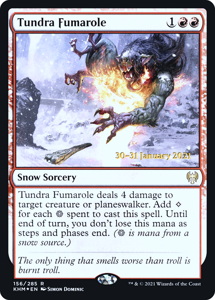 Tundra Fumarole (PRE-156S) - Kaldheim Promos: (snow) (Prerelease) Foil