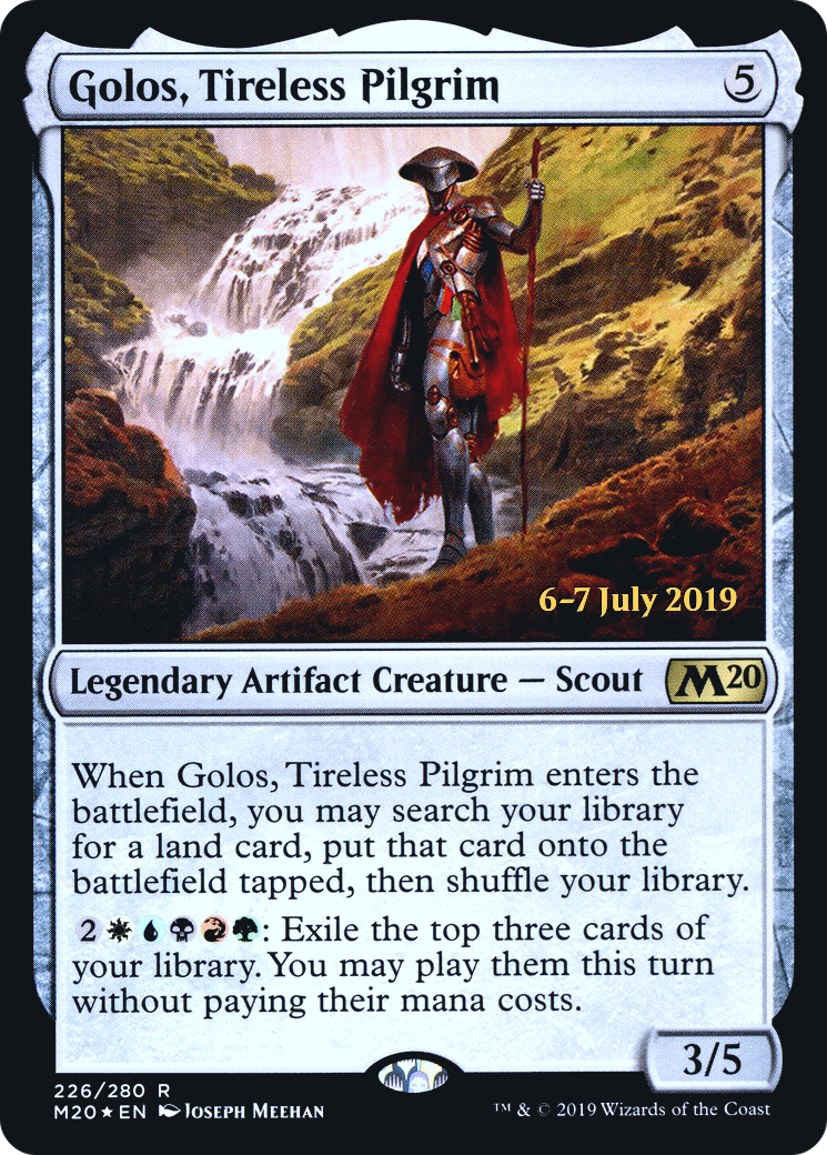 Golos, Tireless Pilgrim (PRE-226S) - Core Set 2020 Promos (Prerelease) Foil