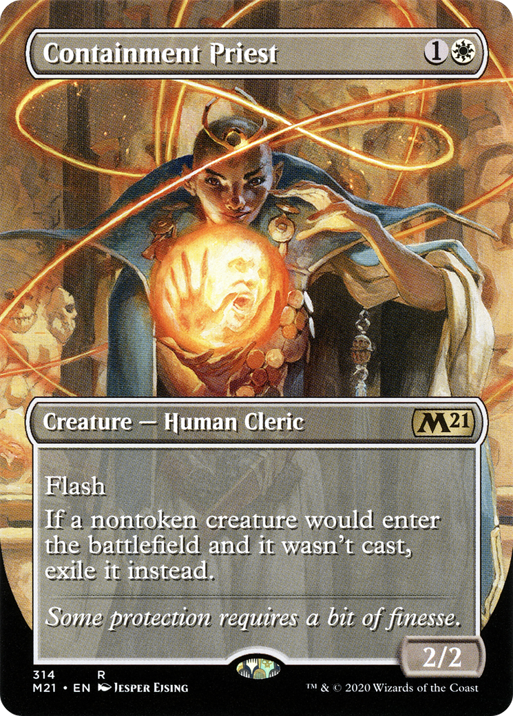 Containment Priest (Borderless)(M21-314) - Core Set 2021 Foil