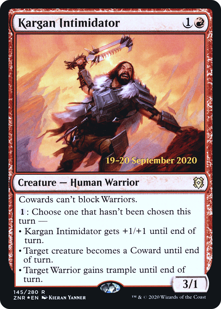 Kargan Intimidator (PRE-145S) - Zendikar Rising Promos (Prerelease) Foil