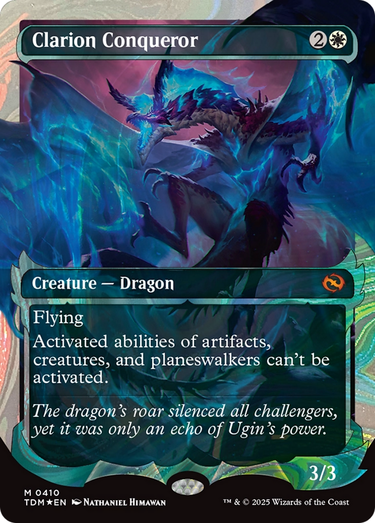 Clarion Conqueror (Borderless)(TDM-410) - Tarkir: Dragonstorm: (Showcase) Foil