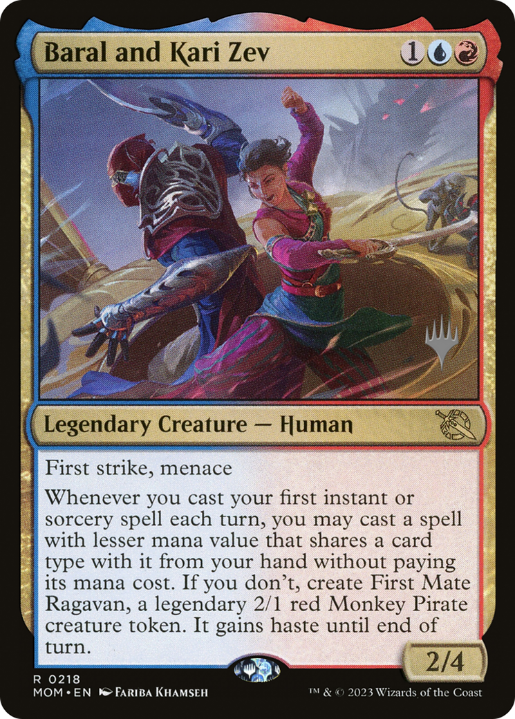 Baral and Kari Zev (PPMOM-218) - March of the Machine Promos (Promo Pack)