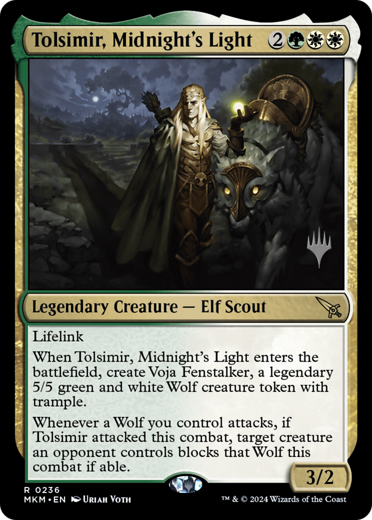 Tolsimir, Midnight's Light (PPMKM-236) - Murders at Karlov Manor Promos Foil (Promo Pack)