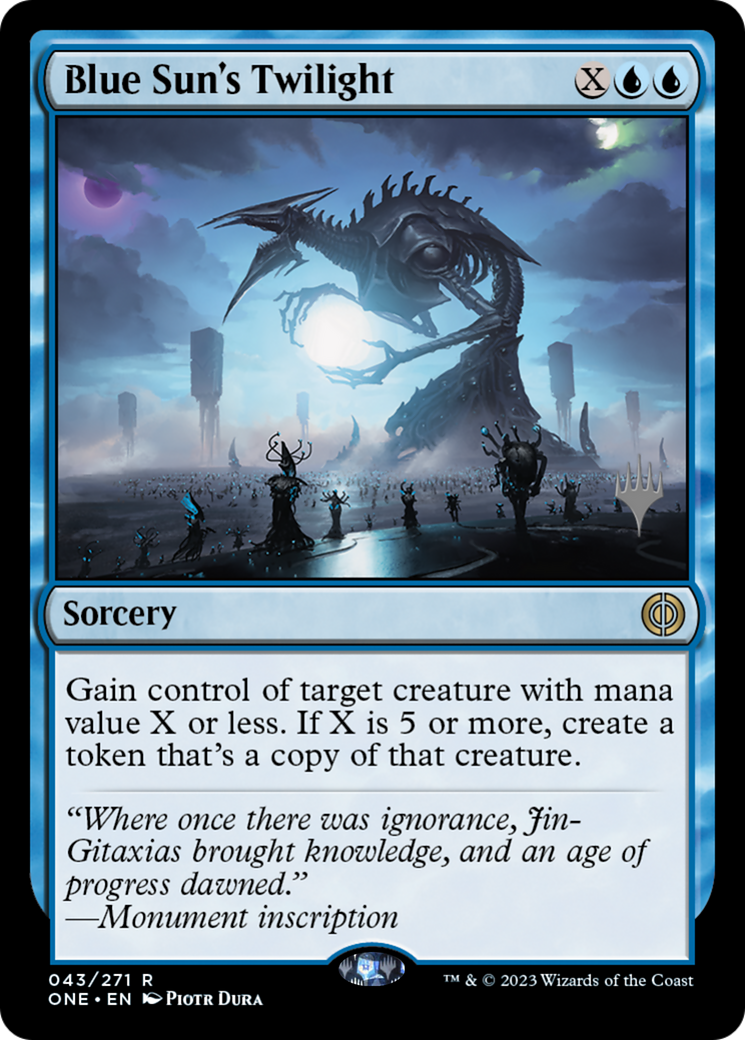 Blue Sun's Twilight (PPONE-43P) - Phyrexia: All Will Be One Promos (Promo Pack)