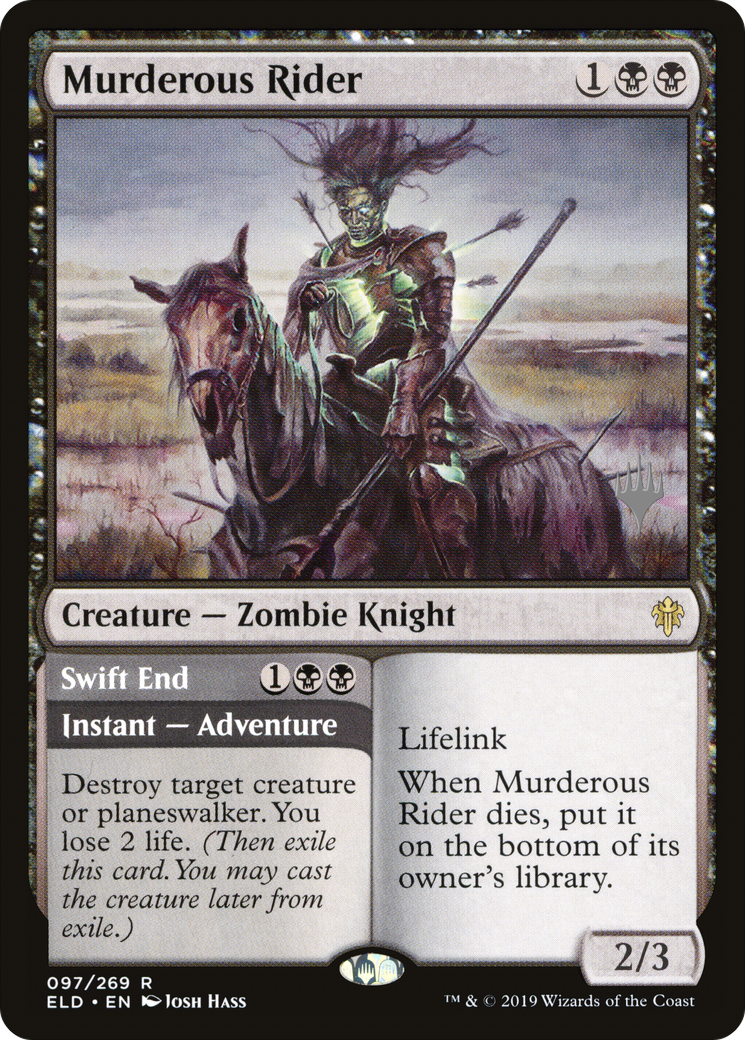 Murderous Rider // Swift End (PPELD-97P) - Throne of Eldraine Promos (Promo Pack)