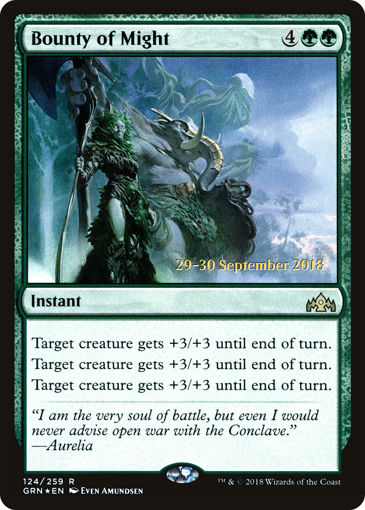 Bounty of Might (PRE-124S) - Guilds of Ravnica Promos (Prerelease) Foil