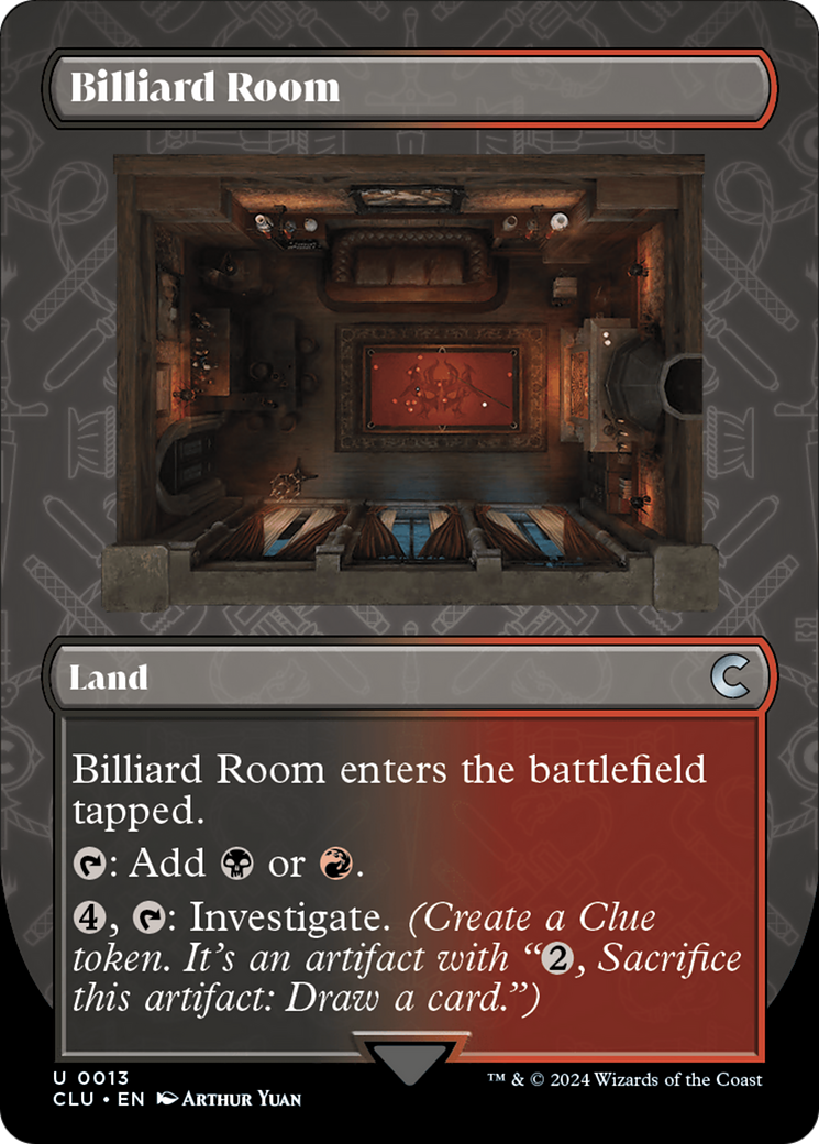 Billiard Room (Borderless) (CLU-013) - Ravnica: Clue Edition (Borderless)