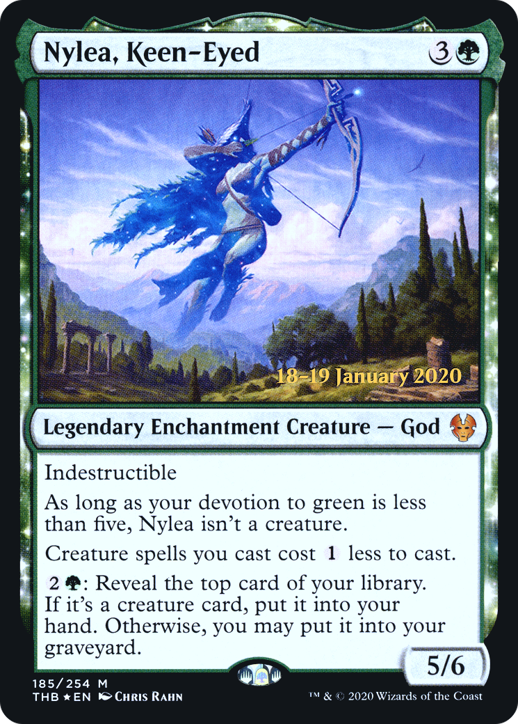 Nylea, Keen-Eyed (PRE-185) - Theros Beyond Death Promos Foil