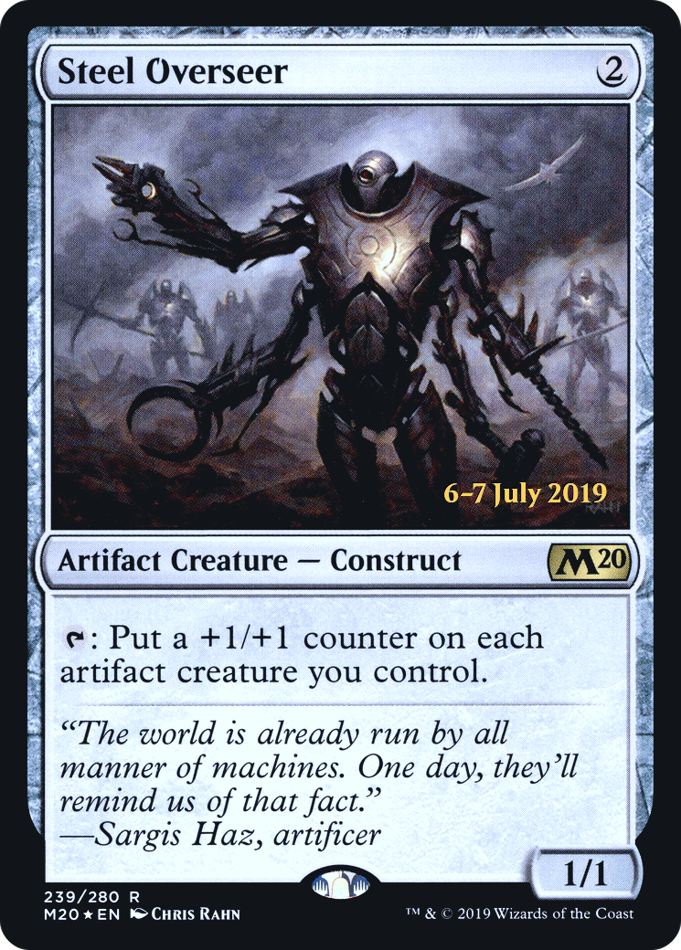 Steel Overseer (PRE-239S) - Core Set 2020 Promos (Prerelease) Foil