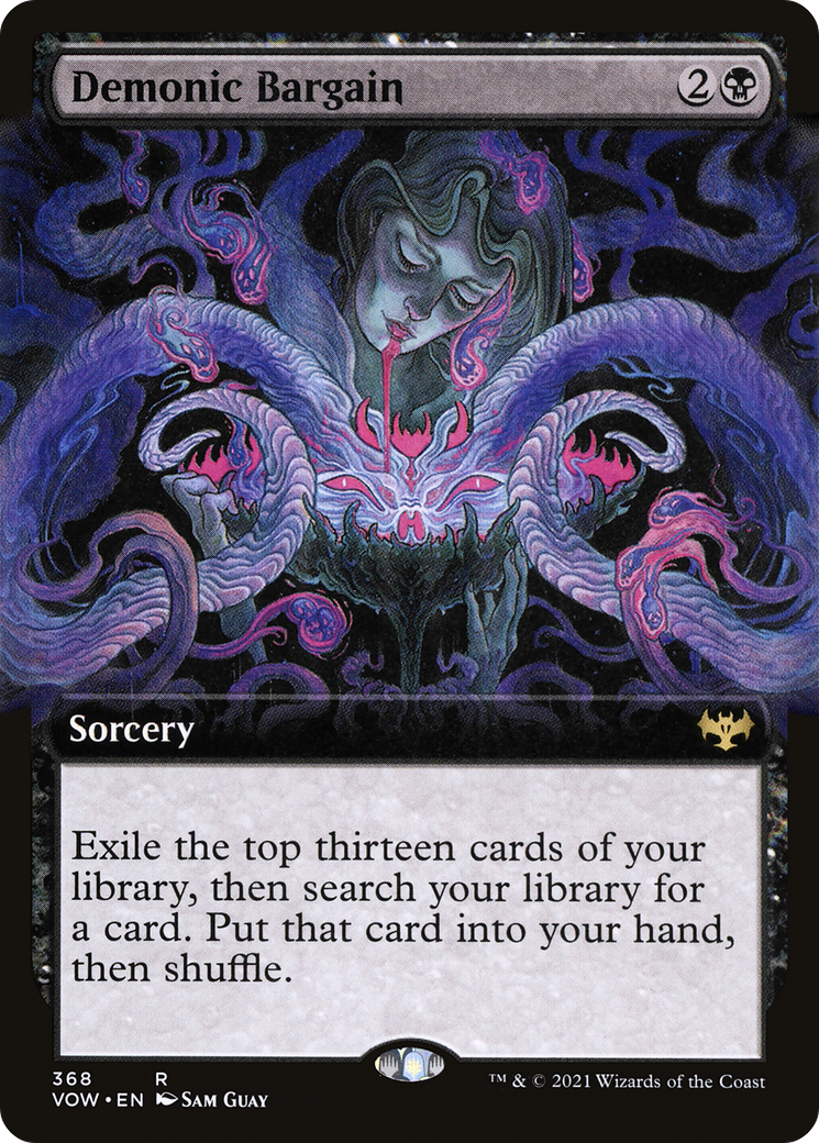 Demonic Bargain (VOW-368) - Innistrad: Crimson Vow: (Extended Art) Foil