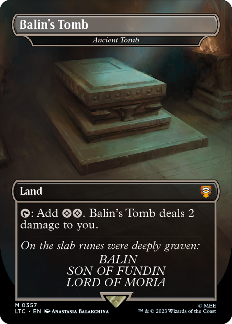 Balin's Tomb - Ancient Tomb (LTC-357) - Tales of Middle-earth Commander / Balin's Tomb (Borderless) Foil