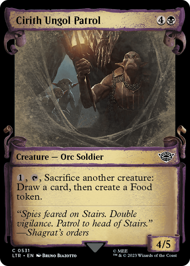 Cirith Ungol Patrol (Showcase Scrolls) (LTR-531) - The Lord of the Rings: Tales of Middle-earth: (Showcase) Foil