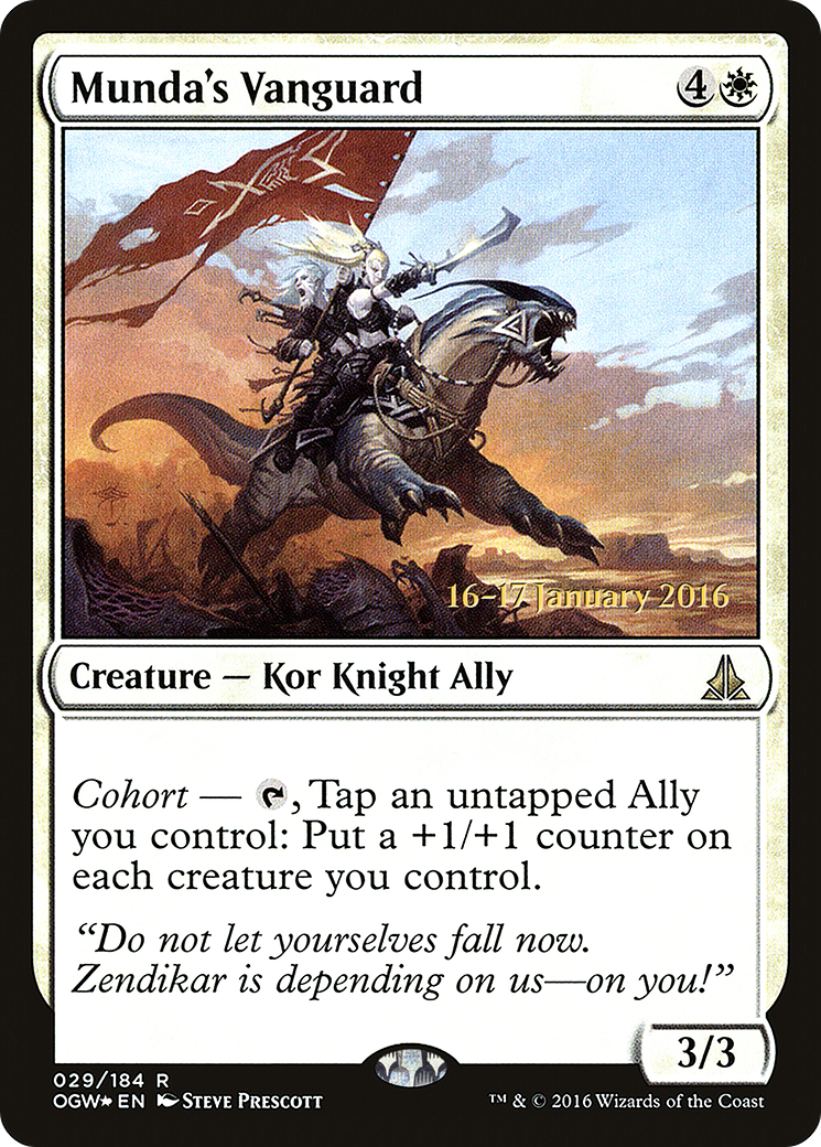 Munda's Vanguard (PRE-29S) - Oath of the Gatewatch Promos (Prerelease) Foil