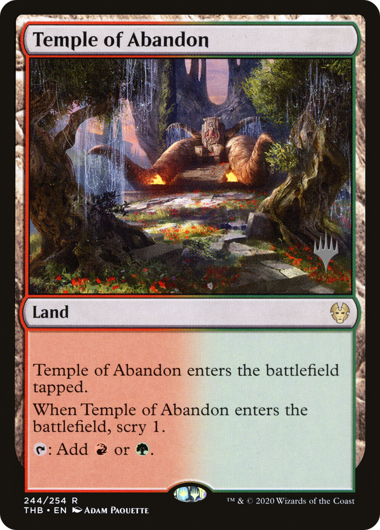 Temple of Abandon (PPTHB-244P) - Theros Beyond Death Promos (Promo Pack) Foil