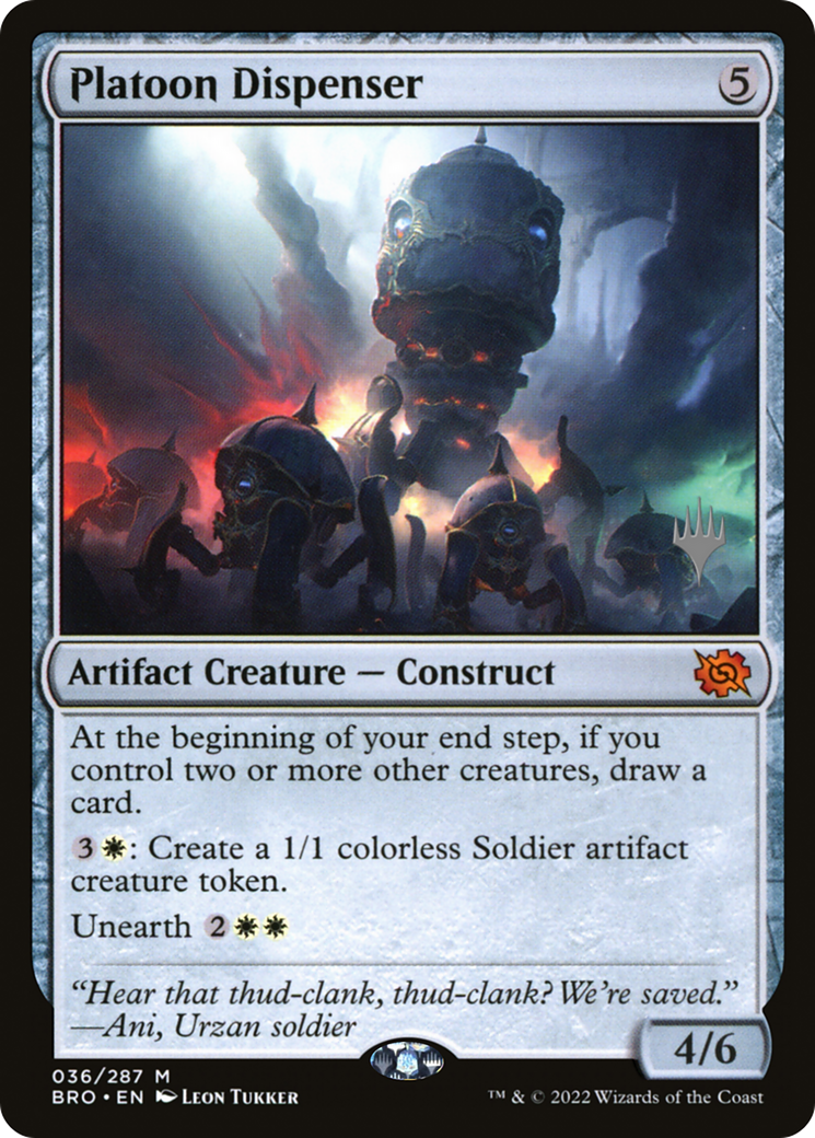 Platoon Dispenser (PPBRO-036) - The Brothers' War Promos (Promo Pack) Foil