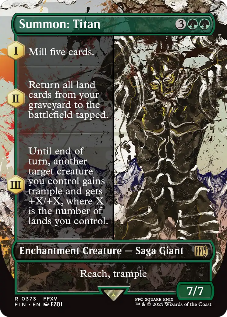 Summon: Titan (Borderless) (FIN-373) - FINAL FANTASY (Borderless) Foil