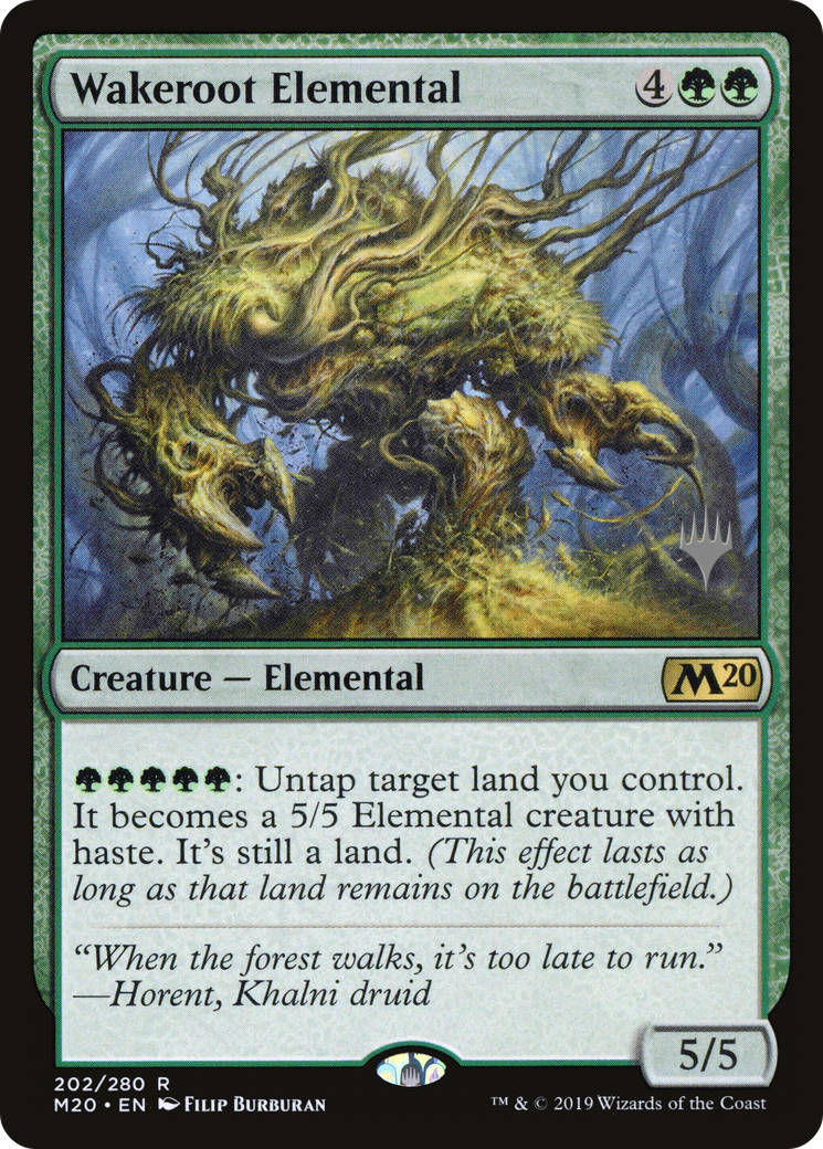Wakeroot Elemental (PPM20-202P) - Core Set 2020 Promos (Promo Pack) Foil