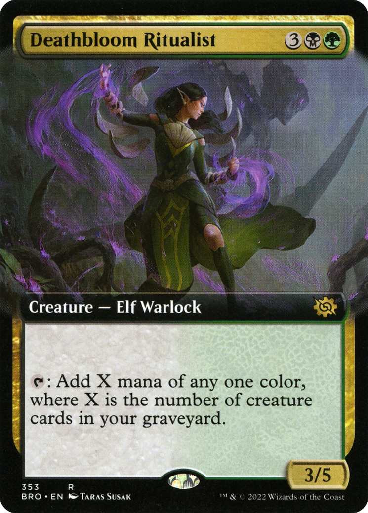 Deathbloom Ritualist (BRO-353) - The Brothers' War: (Extended Art)