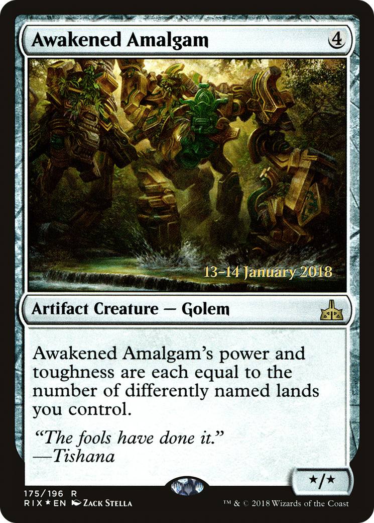 Awakened Amalgam (PRE-175S) - Rivals of Ixalan Promos (Prerelease) Foil