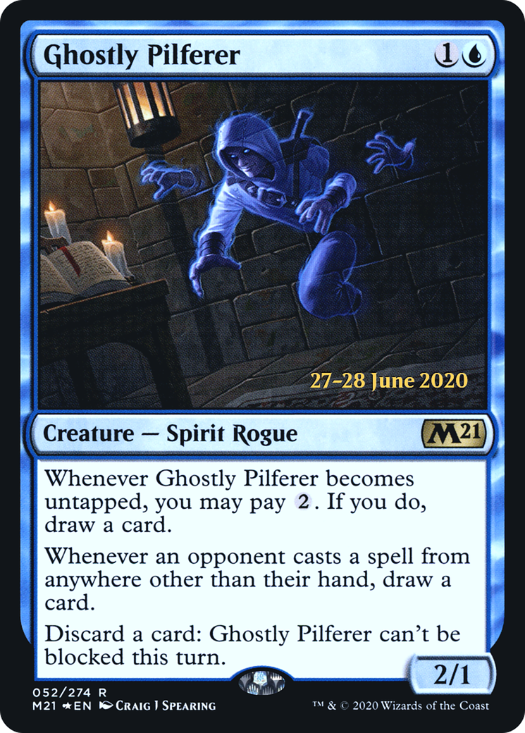 Ghostly Pilferer (PRE-52S) - Core Set 2021 Promos (Prerelease) Foil