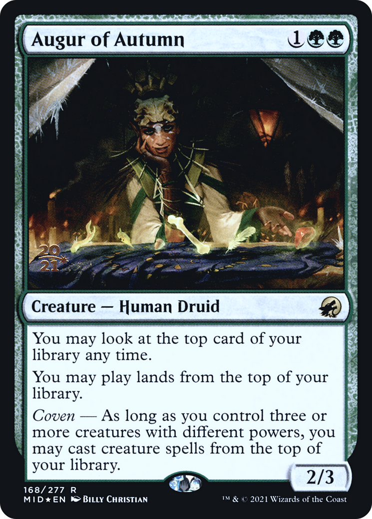 Augur of Autumn (PRE-168S) - Innistrad: Midnight Hunt Promos (Prerelease) Foil