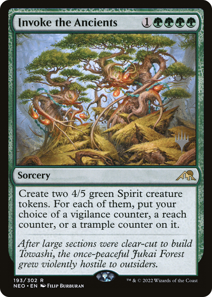 Invoke the Ancients (PPNEO-193) - Kamigawa: Neon Dynasty Promos (Promo Pack) Foil