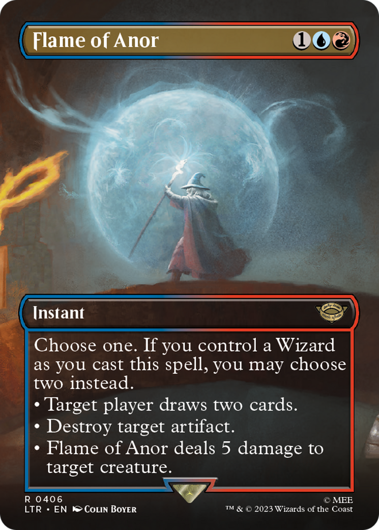 Flame of Anor (Borderless) (LTR-406) - The Lord of the Rings: Tales of Middle-earth (Borderless) Foil