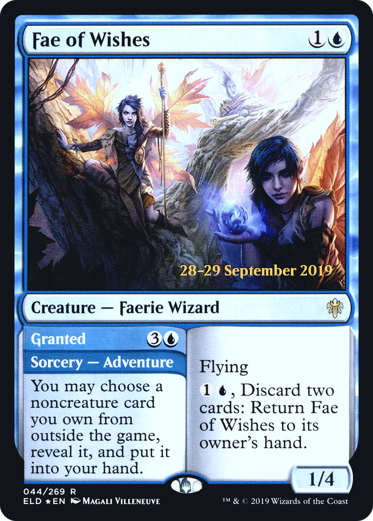 Fae of Wishes // Granted (PRE-44S) - Throne of Eldraine Promos (Prerelease) Foil