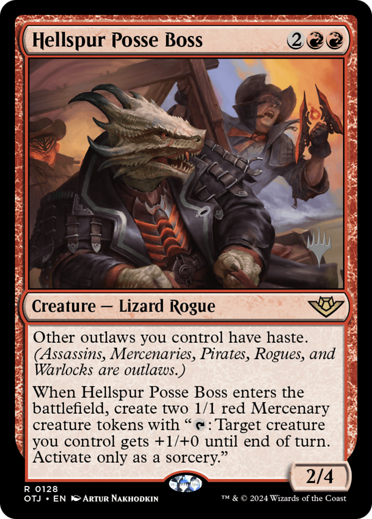 Hellspur Posse Boss (PPOTJ-128P) - Outlaws of Thunder Junction Promos Foil (Promo Pack)