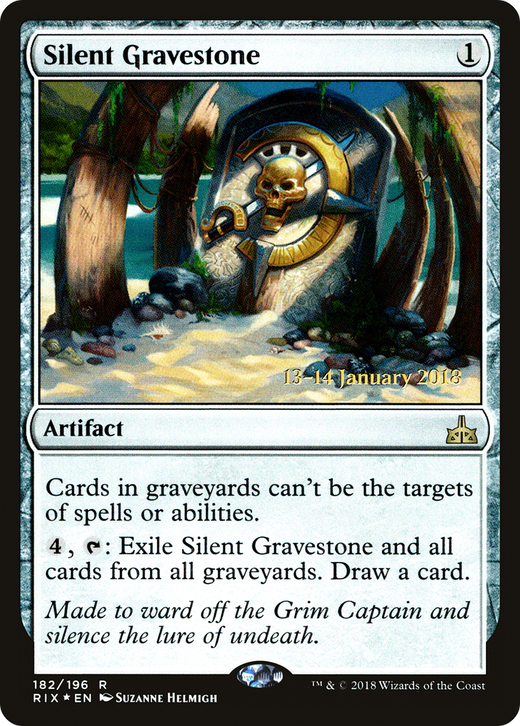 Silent Gravestone (PRE-182S) - Rivals of Ixalan Promos (Prerelease) Foil