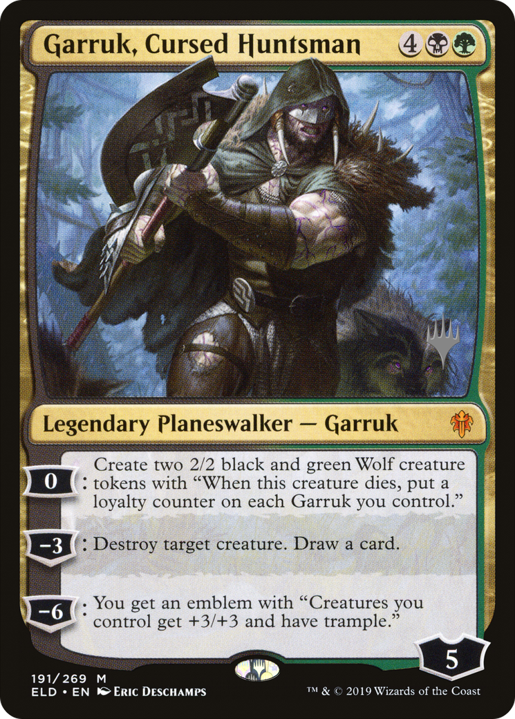 Garruk, Cursed Huntsman (PPELD-191P) - Throne of Eldraine Promos Foil (Promo Pack)