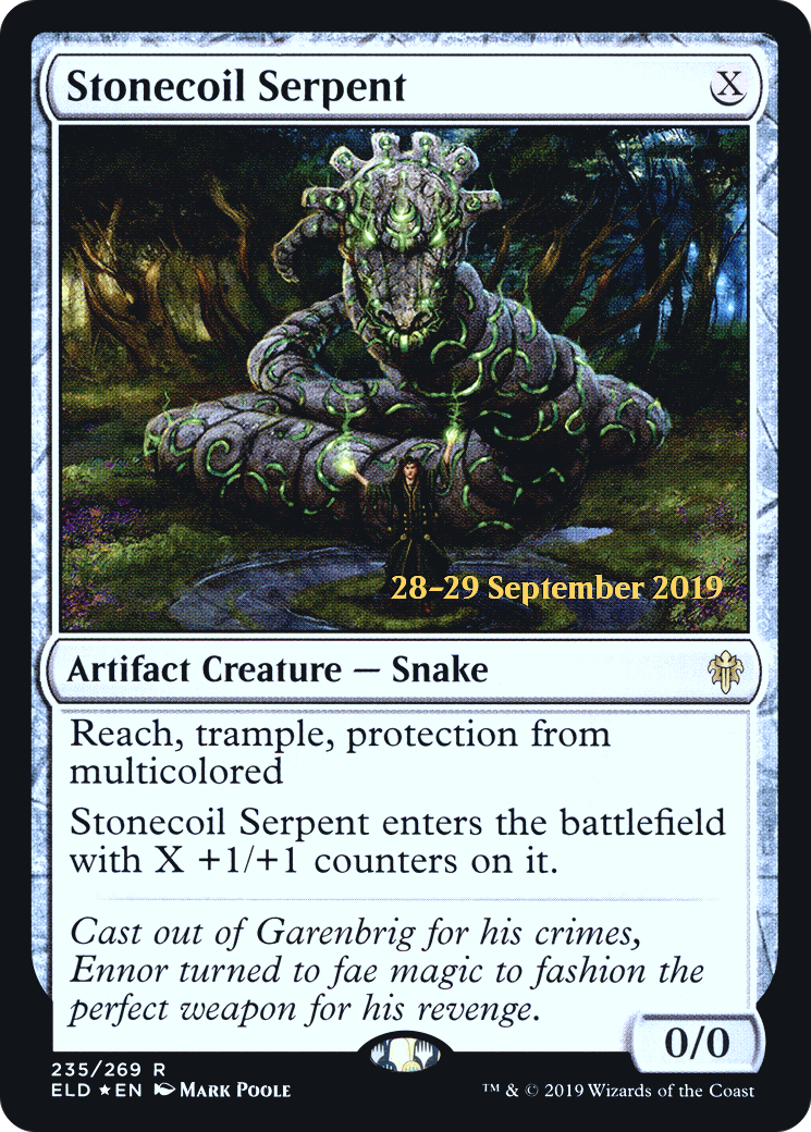 Stonecoil Serpent (PRE-235S) - Throne of Eldraine Promos (Prerelease) Foil