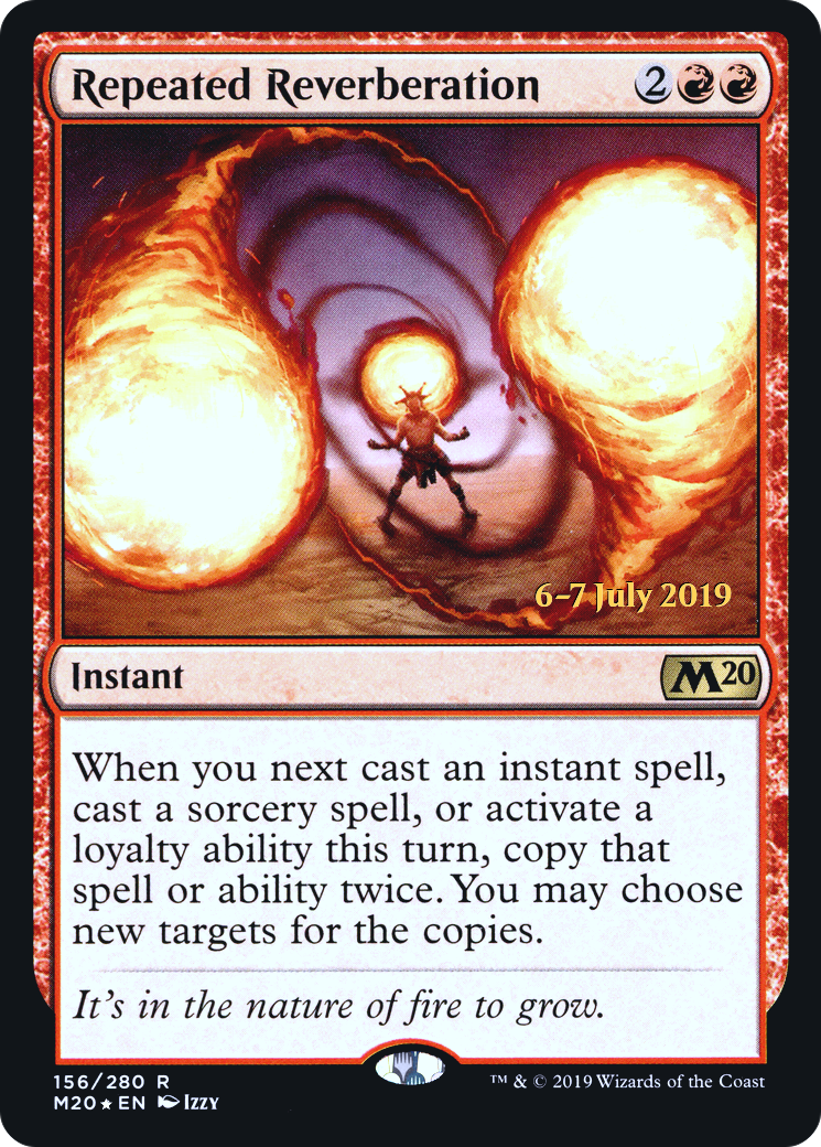 Repeated Reverberation (PRE-156S) - Core Set 2020 Promos (Prerelease) Foil