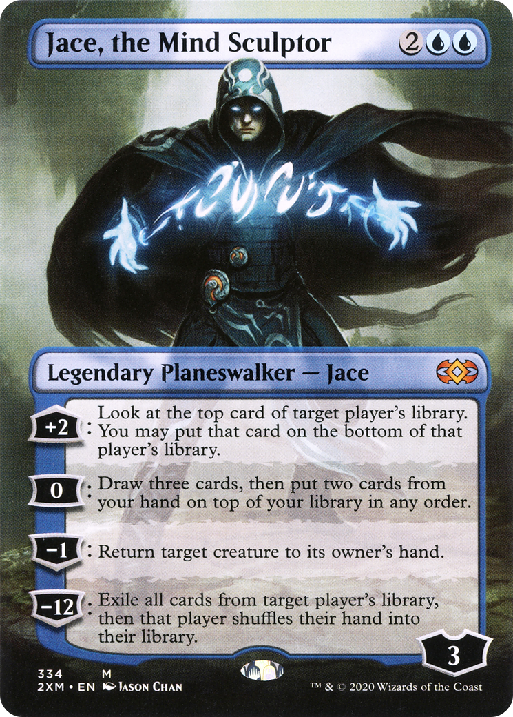 Jace, the Mind Sculptor (Borderless) (2XM-334) - Double Masters (Borderless) Foil