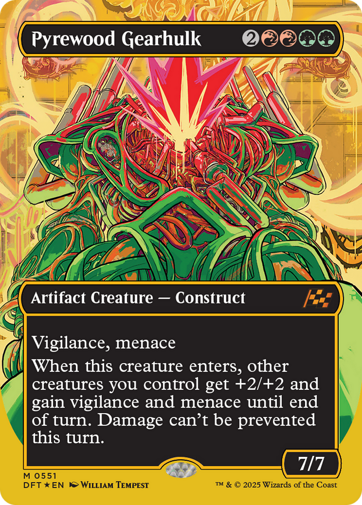 Pyrewood Gearhulk (Borderless)(DFT-551) - Aetherdrift Foil