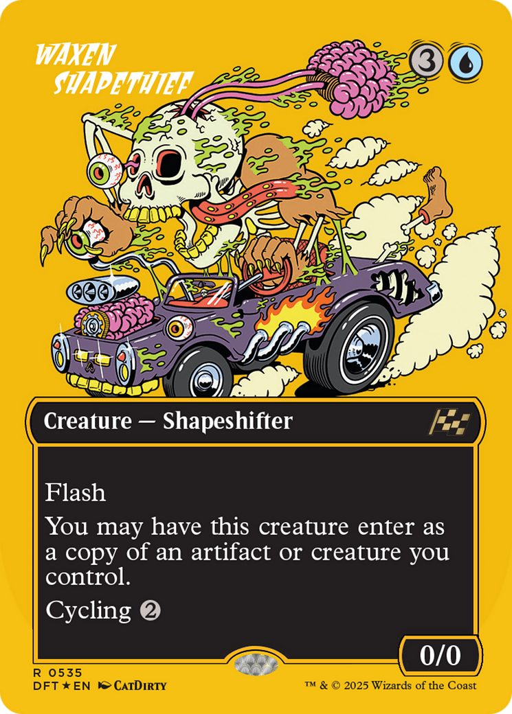 Waxen Shapethief (Borderless)(DFT-535) - Aetherdrift Foil