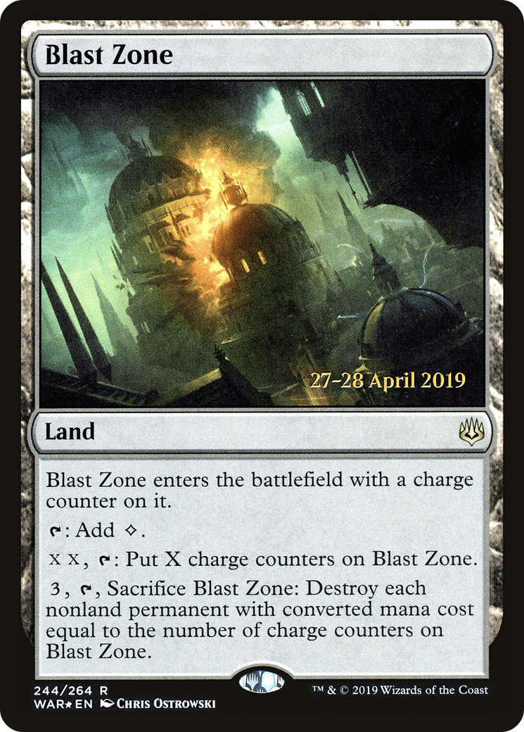 Blast Zone (PRE-244S) - War of the Spark Promos (Prerelease) Foil