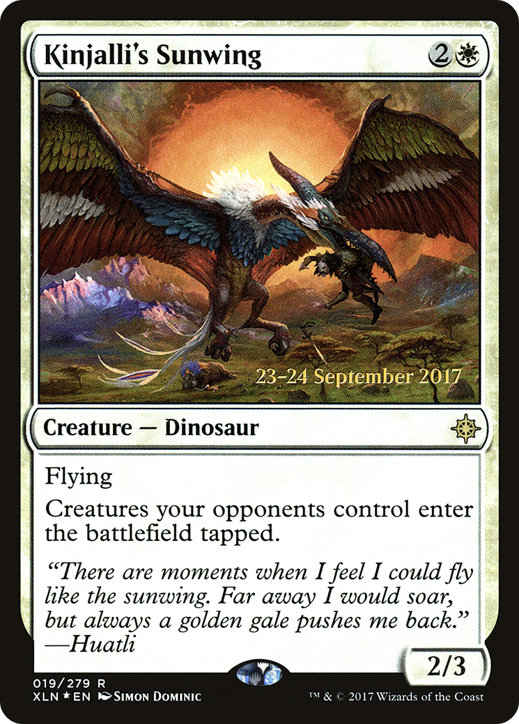 Kinjalli's Sunwing (PRE-19S) - Ixalan Promos (Prerelease) Foil