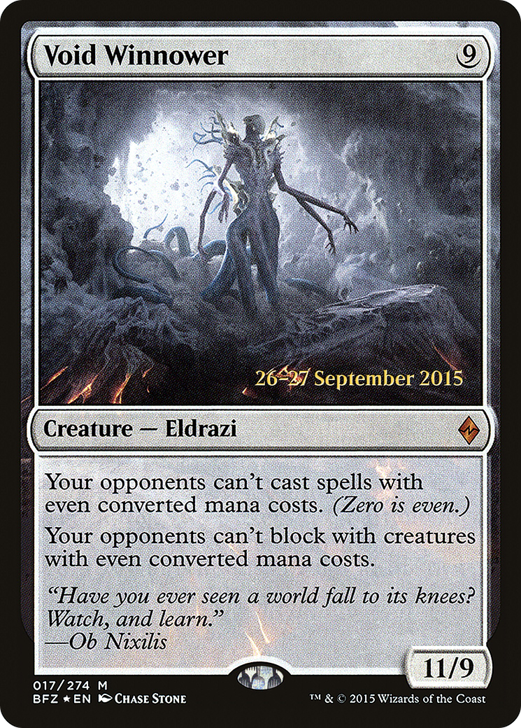 Void Winnower (PRE-017) - Battle for Zendikar Promos (Prerelease) Foil