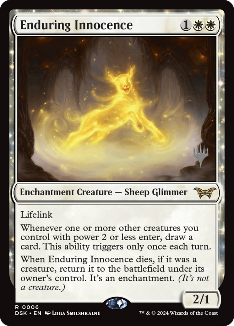 Enduring Innocence (PPDSK-006) - Duskmourn: House of Horror Promos Foil (Promo Pack)
