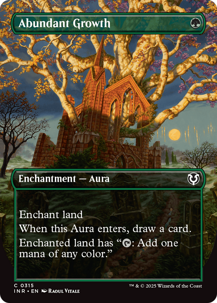 Abundant Growth (Borderless) (Borderless)(INR-315) - Innistrad Remastered: (enchantment)