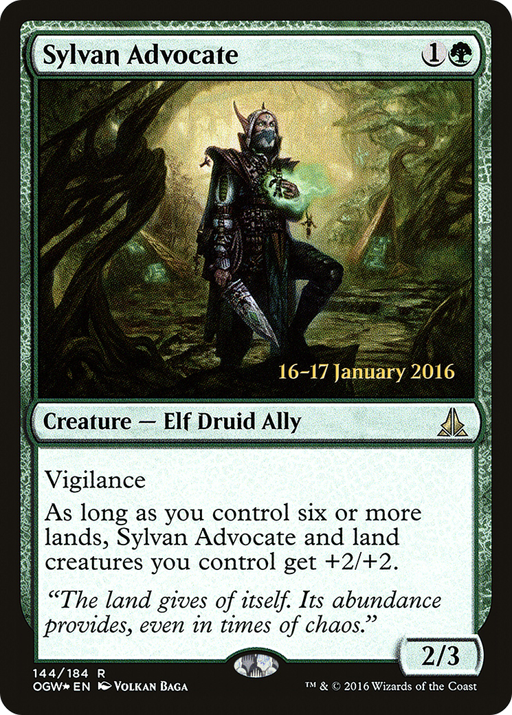 Sylvan Advocate (PRE-144S) - Oath of the Gatewatch Promos (Prerelease) Foil