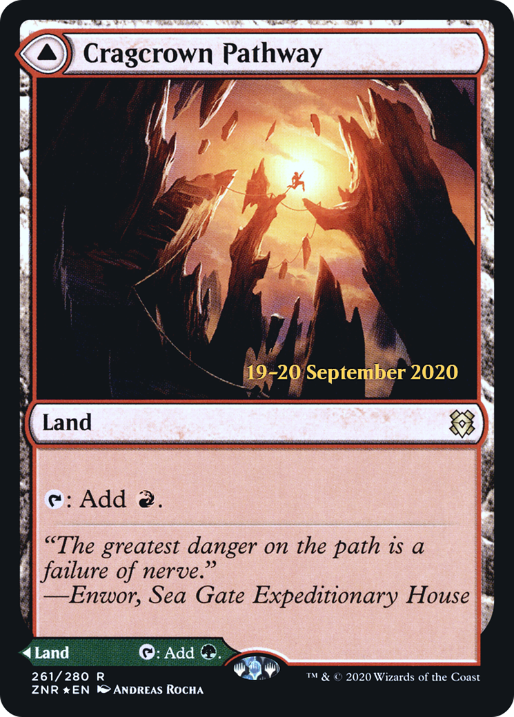 Cragcrown Pathway // Timbercrown Pathway (PRE-261S) - Zendikar Rising Promos (Prerelease) Foil