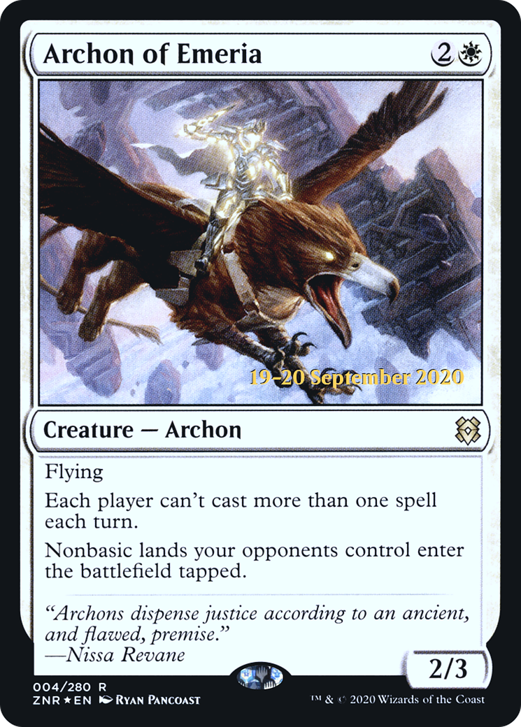 Archon of Emeria (PRE-04S) - Zendikar Rising Promos (Prerelease) Foil